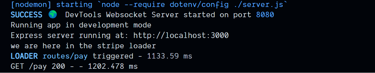 Remix Dev Tools server logs