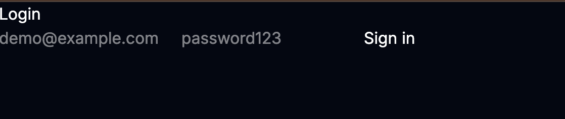 our current login page
