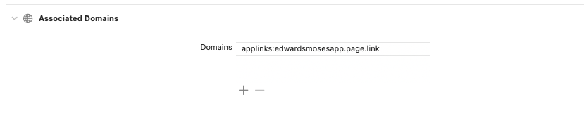 Xcode associated domain entry